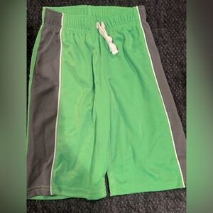 Green and Gray Kids Athletic Shorts